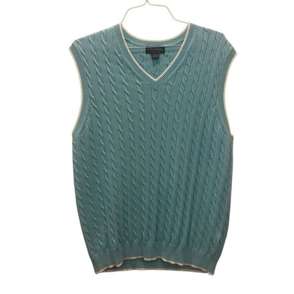 Brooks Brothers Sweater Vest Cable Knit Cotton XL - Picture 1 of 5